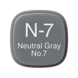 Маркер Copic Classic, N-7, Neutral Gray, No.7, двусторонний, серый