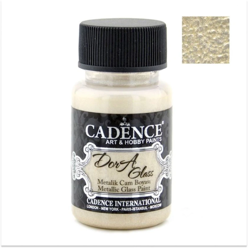 Краска-металлик для стекла Cadence Dora Glass Paint Champaigne 50 мл Краска-металлик для стекла Cadence Dora Glass Paint Champaigne 50 мл