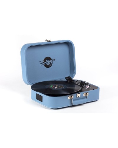 Vinil plastin pleyeri Vintage Blue Deluxe
