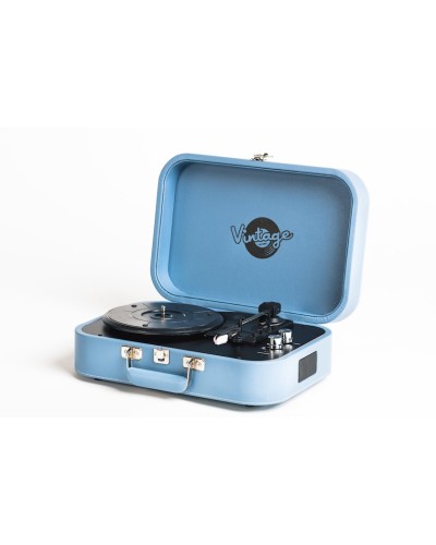 Vinil plastin pleyeri Vintage Blue Deluxe