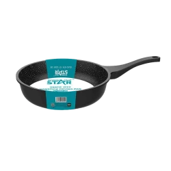 Сковорода Winning Star ST-5201-28, 28x6 см, алюминий, черная Сковорода Winning Star ST-5201-28, 28x6 см, алюминий, черная