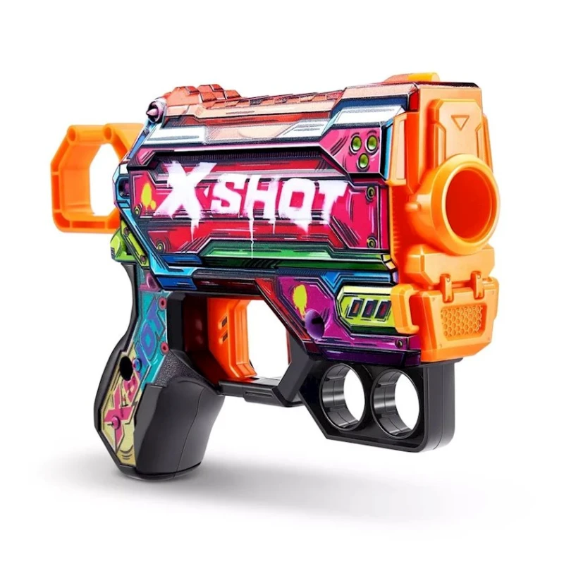 Бластер Zuru X-Shot Skins Menace Mercenary, 8 дротиков, 8+, разноцветный