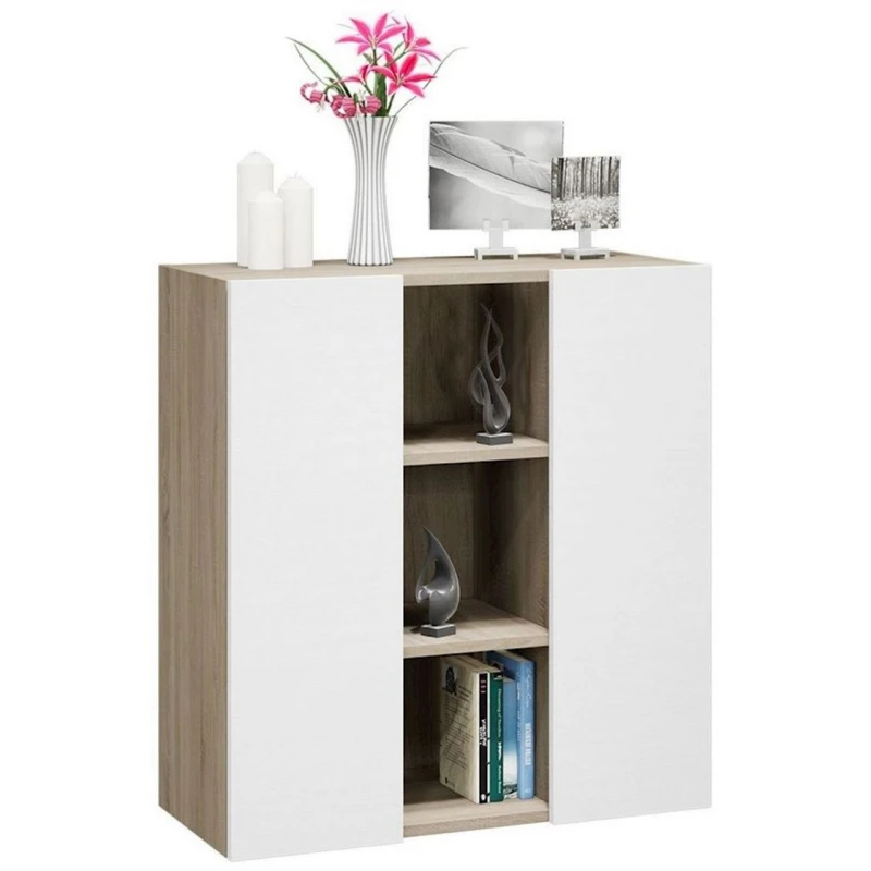 Tumba, 75x70x31 sm, LDSP, ağ/qəhvəyi