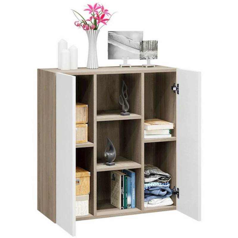 Tumba, 75x70x31 sm, LDSP, ağ/qəhvəyi