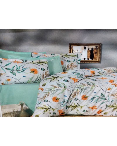 Yataq dəsti MiraNova SF-409, ikinəfərlik, pambıq, rəngbərəng, mələfə 240x260 sm, yorğan üzü 200x220 sm, yastıq üzü 50x70 sm (2 əd)