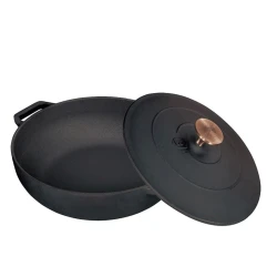 Кастрюля с крышкой Berlinger Haus BH-6493, 26 см, 2.57 л, чугун, черный