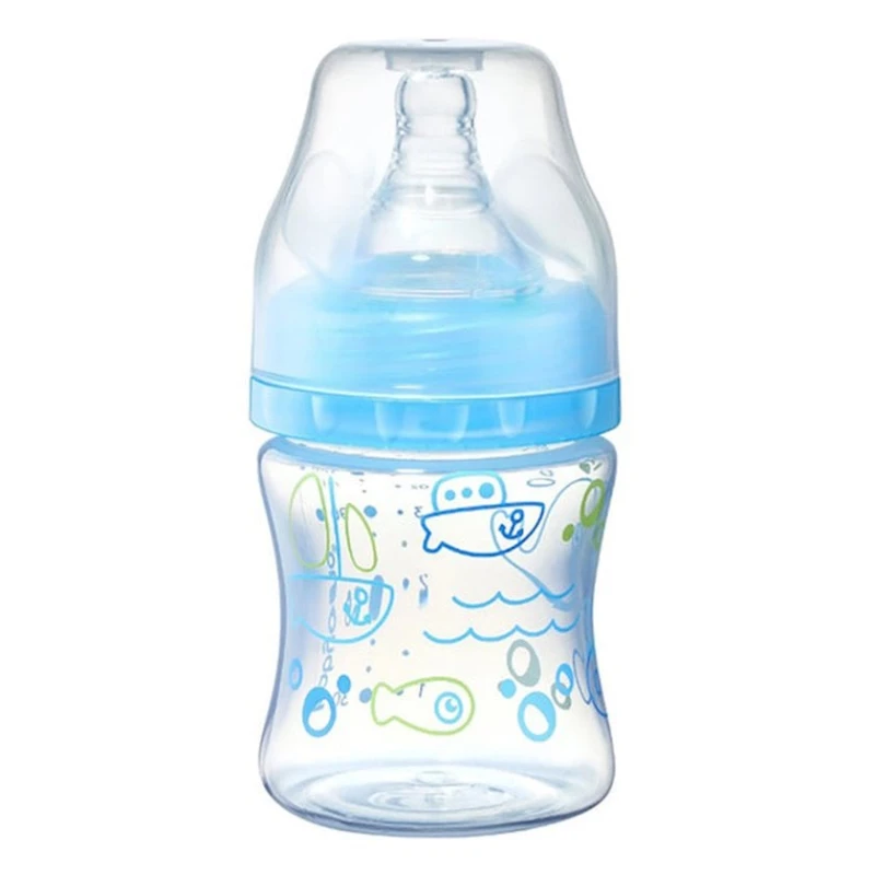 Geniş dəlik ilə sancı əleyhinə şüşə qabı BabyOno 402/03, 120 ml, mavi Geniş dəlik ilə sancı əleyhinə şüşə qabı BabyOno 402/03, 120 ml, mavi