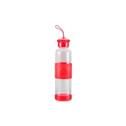 Su şüşəsi Gipfel Lauretta 8348, borosilikat şüşə, silikon, plastik, qırmızı, 500 ml