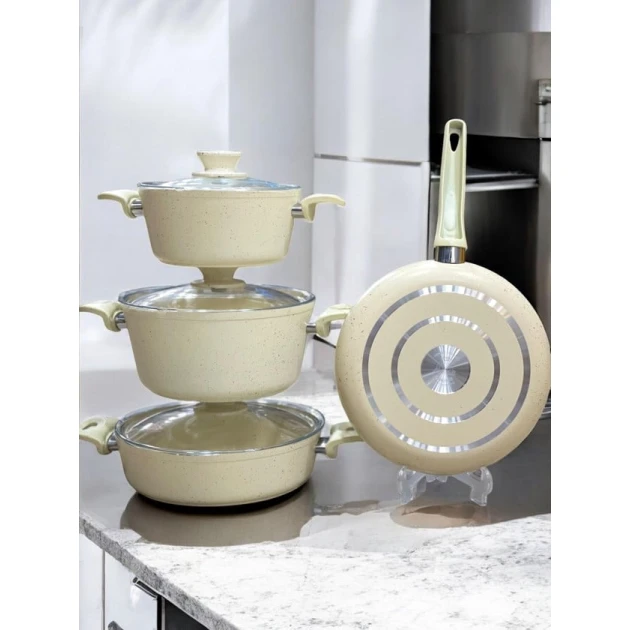 Набор посуды Gallery Home GH-000024, бежевый, 8 шт