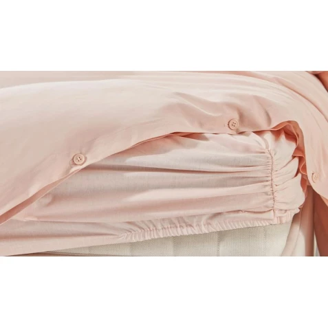 Комплект постельного белья Yataş Plain, пододеяльник 160х220 см, простыня 100x200 см, наволочка 50х70 см, односпальный, хлопок, розовый Комплект постельного белья Yataş Plain, пододеяльник 160х220 см, простыня 100x200 см, наволочка 50х70 см, односпальный, хлопок, розовый