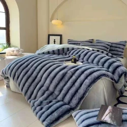 Комплект постельного белья Arya SHA-00006010, пододеяльник 200х230 см, простыня 230х250 см, наволочка 50x70 см (2 шт), двуспальный, велюр, разноцветный