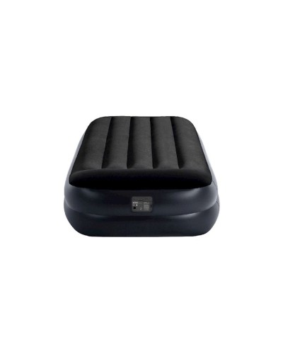 Təknəfərlik şişmə çarpayı-döşək Intex 64122 quraşdırılmış nasos ilə 220V, qara/göy, 99x191x42 sm