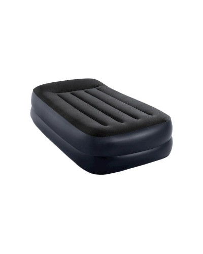 Təknəfərlik şişmə çarpayı-döşək Intex 64122 quraşdırılmış nasos ilə 220V, qara/göy, 99x191x42 sm