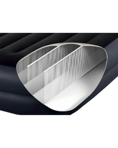 Təknəfərlik şişmə çarpayı-döşək Intex 64122 quraşdırılmış nasos ilə 220V, qara/göy, 99x191x42 sm