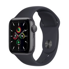 Ağıllı saat Apple Watch SE GPS 40mm Space Gray Aluminium Case with Midnight Sport Band (MKQ13RB/A)