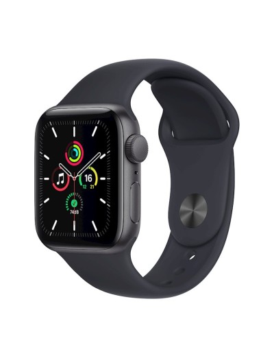 Ağıllı saat Apple Watch SE GPS 40mm Space Gray Aluminium Case with Midnight Sport Band (MKQ13RB/A)