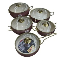 Qab-qacaq dəsti PMT HomeStore MNT33, bənövşəyi, qranit, 10 parça