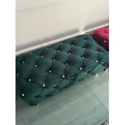 Пуфик 2, ткань, зеленый/бирюзовый, 40x35x80 см