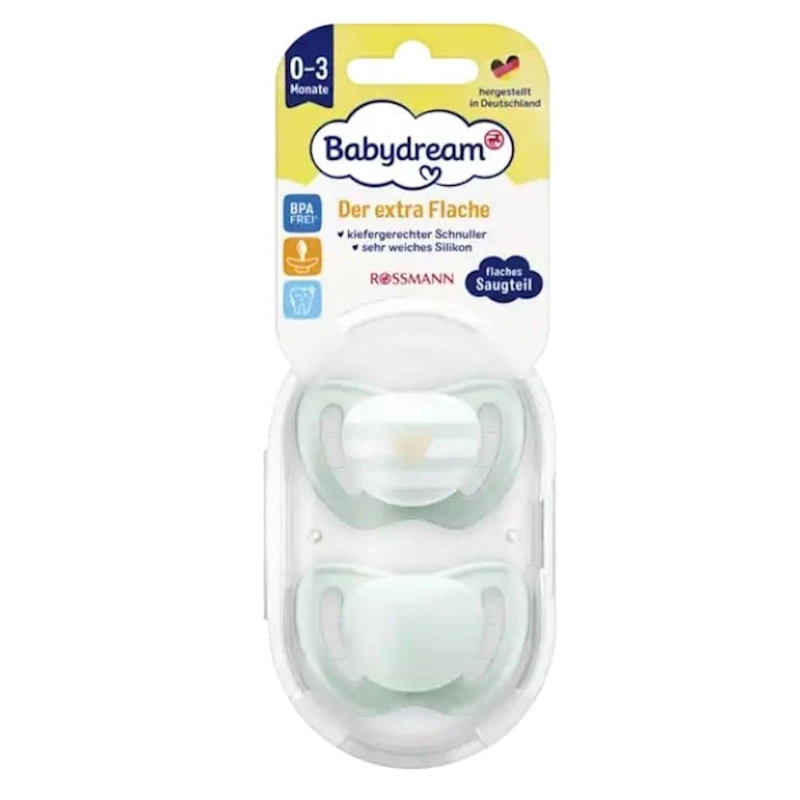 Набор пустышек Rossmann Babydream, 2 шт, 0-3 месяцев, товар в ассортименте Набор пустышек Rossmann Babydream, 2 шт, 0-3 месяцев, товар в ассортименте