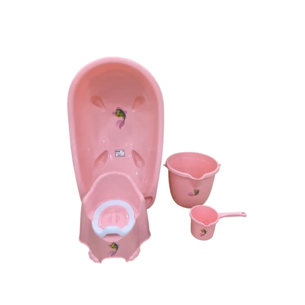 Uşaq üçün vanna dəsti kidilo_222, çəhrayı, 5 parça