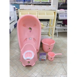 Набор детской ванночки для купания kidilo_222, розовый, 5 предметов Набор детской ванночки для купания kidilo_222, розовый, 5 предметов