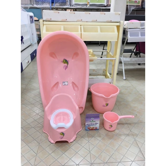 Uşaq üçün vanna dəsti kidilo_222, çəhrayı, 5 parça