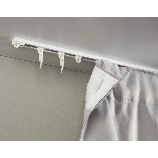 Карниз JYSK Fixi, 1.4x200 см, металл/пластик, белый Карниз JYSK Fixi, 1.4x200 см, металл/пластик, белый