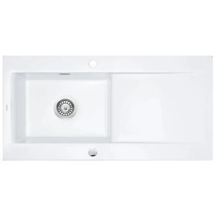 Кухонная мойка Deante Sabor ZCB6113, керамика, белый, 51x101 см