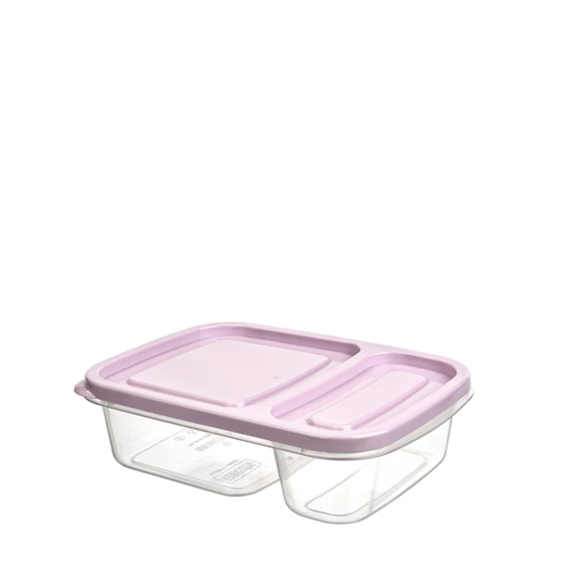 Контейнер для хранения Hobby Life 13.5x19x4.5 см, 0.75 л, пластик, с крышкой, прозрачный/розовый