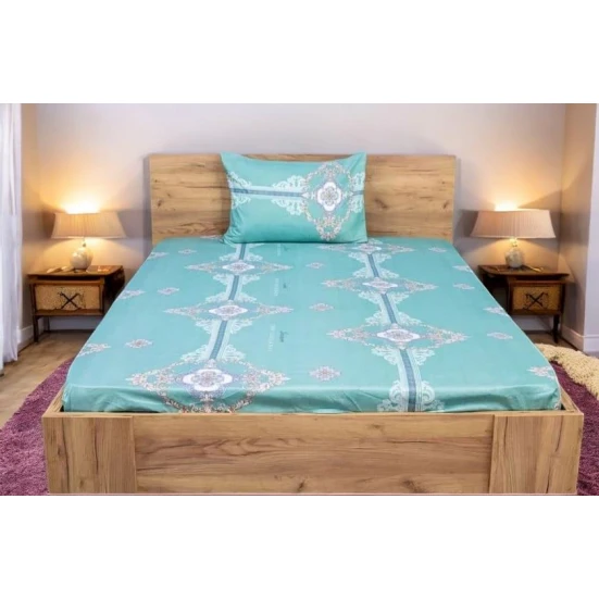 Комплект постельного белья Lu-xe-000447, пододеяльник 100х200 см, наволочка 50х70 см, односпальный, сатин, голубой Комплект постельного белья Lu-xe-000447, пододеяльник 100х200 см, наволочка 50х70 см, односпальный, сатин, голубой