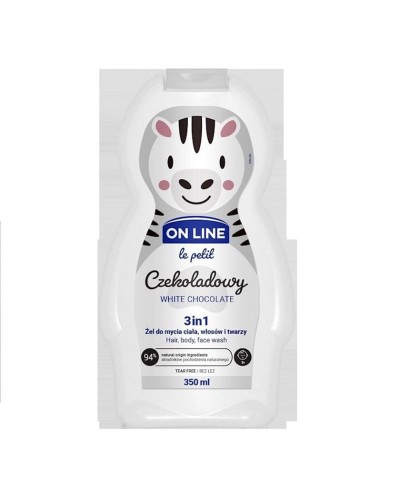 Çimmək üçün şampun-gel On Line Le Petit 3-1-də White Chocolate 350 ml