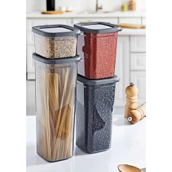 Контейнер для хранения продуктов Hobby Life Tower 20924, 0.5 л, 10.8x10.8x7.3 см, пластик, черный