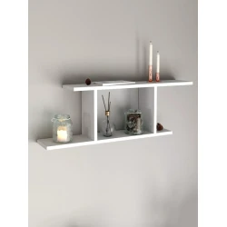 Настенная полка Art Mebel 172, ламинат, 27х81х15 см, белая Настенная полка Art Mebel 172, ламинат, 27х81х15 см, белая