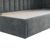 Tək nəfərlik çarpayı Art_tek_yataq 68, laminat/parça, boz, 200x85x90 sm