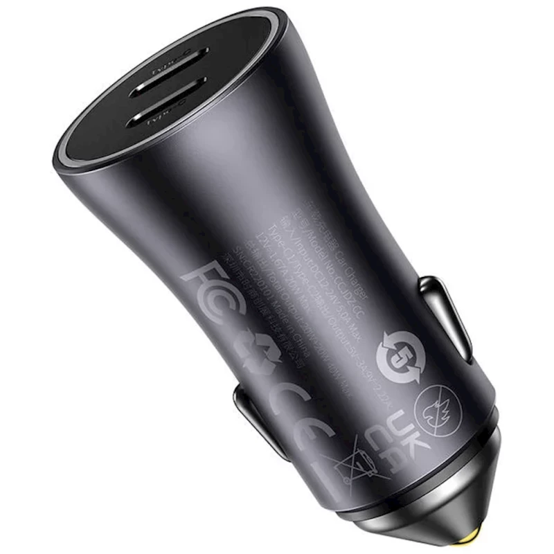 Автомобильное зарядное устройство Baseus Golden Contactor Pro CGJP000013 Dark Gray Автомобильное зарядное устройство Baseus Golden Contactor Pro CGJP000013 Dark Gray