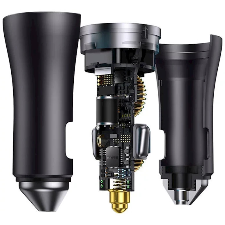 Автомобильное зарядное устройство Baseus Golden Contactor Pro CGJP000013 Dark Gray Автомобильное зарядное устройство Baseus Golden Contactor Pro CGJP000013 Dark Gray