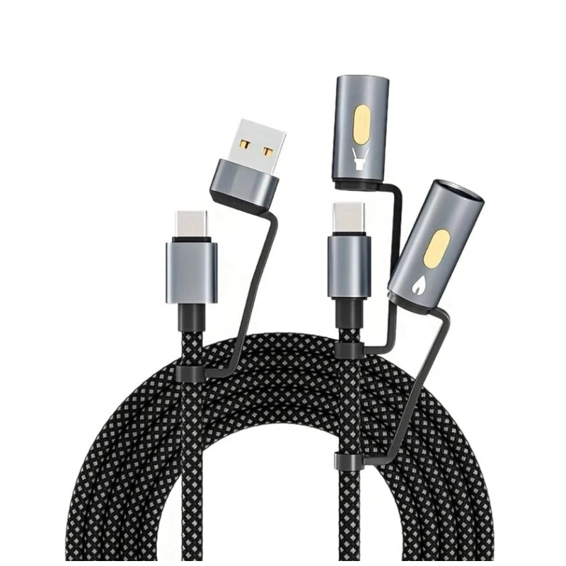 Paylayıcı kabel Multifunctional 5-in-1 USB/TypeC/Flashlight/Lighter