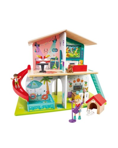Kukla evi Hape Rock & Slide House Musical Doll House, 3+ yaş, 31 parça