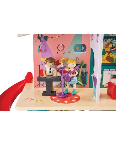 Kukla evi Hape Rock & Slide House Musical Doll House, 3+ yaş, 31 parça