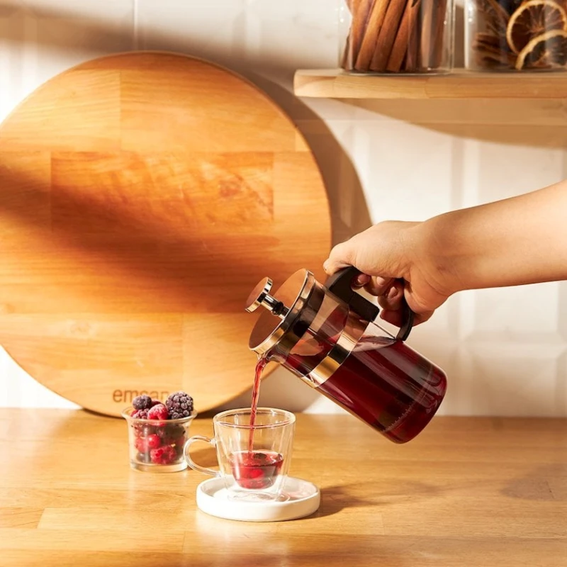 Френч-пресс Emsan Royal French Press, боросиликатное стекло, черный, 350 мл Френч-пресс Emsan Royal French Press, боросиликатное стекло, черный, 350 мл