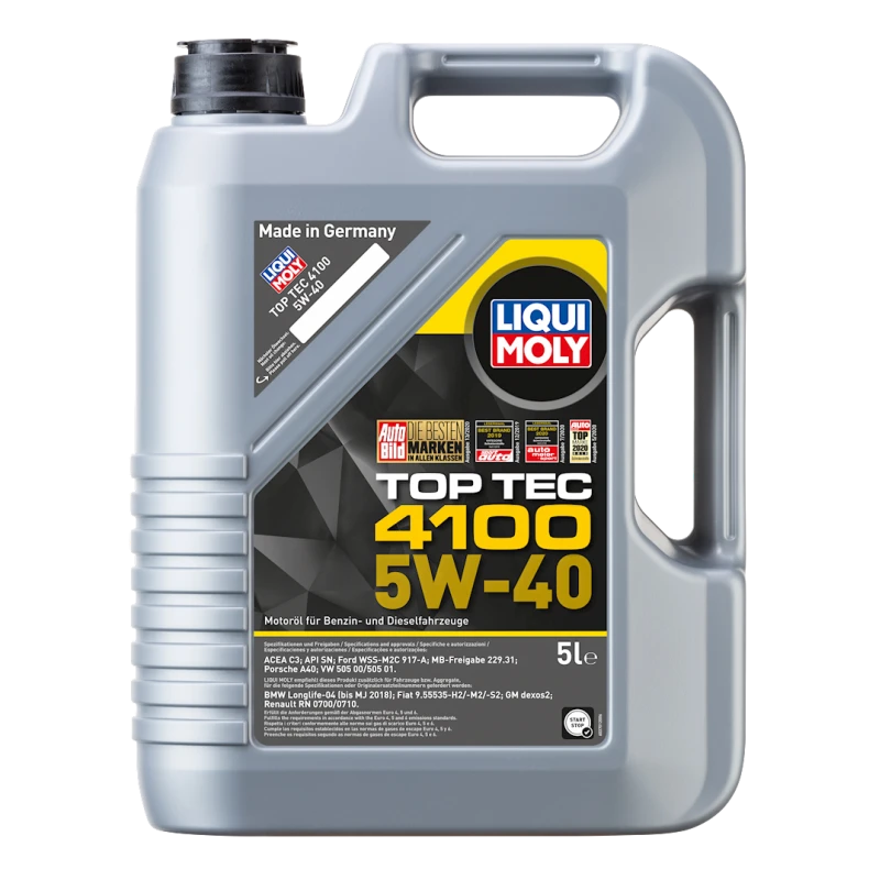 Моторное масло Liqui Moly, Top Tec 4100 5W-40, 5 л