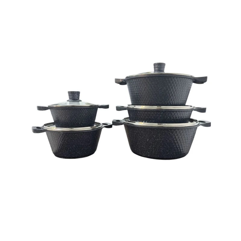Набор кастрюль Z.H ZGH_00594, гранит, серый, 20/24/28/32 см Набор кастрюль Z.H ZGH_00594, гранит, серый, 20/24/28/32 см