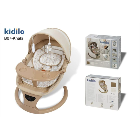 Детское кресло-качалка Kidilo B07-ХАКИ AZR224 0-2 года