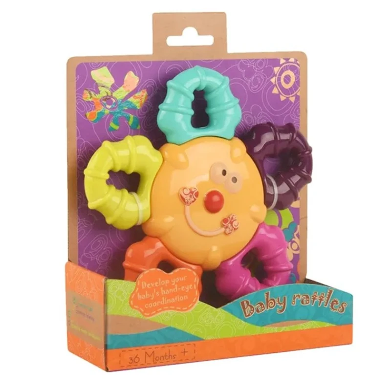 Погремушка Konig Kids, 3+ месяцев, пластик, разноцветная