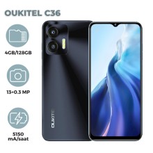 Smartfon Oukitel C36 4GB/128GB Black (6931940773713)