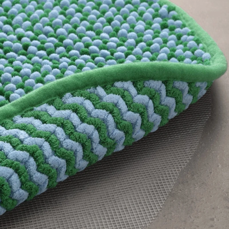 Коврик для ванной IKEA Toftbo, полиэстер, зеленый/голубой, 55 см Коврик для ванной IKEA Toftbo, полиэстер, зеленый/голубой, 55 см