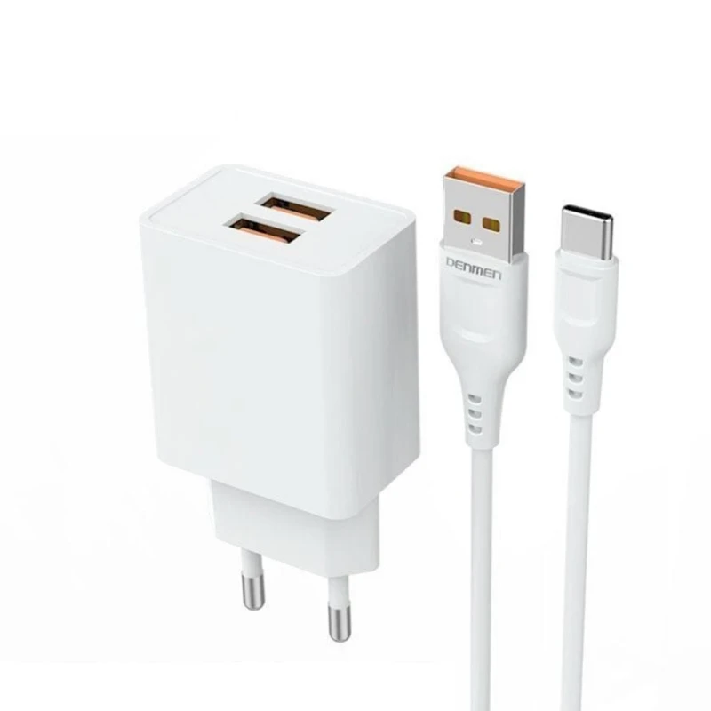 Şəbəkəli enerji toplama cihazı Denmen DC02T with Type-C, Ağ Şəbəkəli enerji toplama cihazı Denmen DC02T with Type-C, Ağ