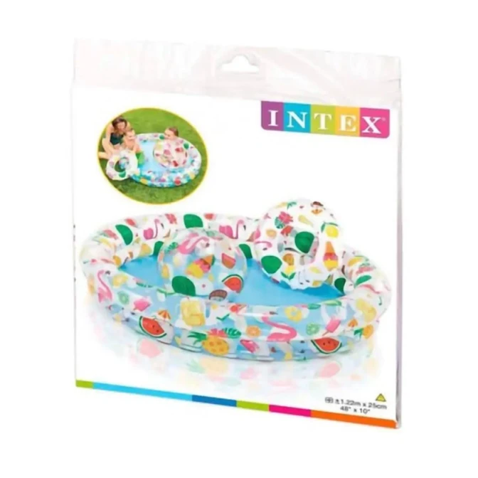 Надувной бассейн Intex H59225588460NP, 122x25 см, 150 л, разноцветный