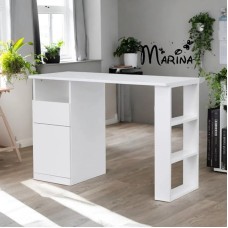 Kompüter masası Marina 3563_M25stol1stvorka+White, LDSP, 75x50x110 sm, ağ