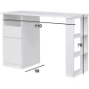 Компьютерный стол Marina 3563_M25stol1stvorka+White, ЛДСП, 75x50x110 см, белый